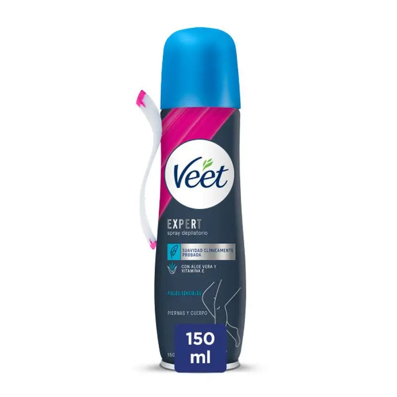 Veet Expert Spray Depilatório Corpo e Pernas Pele Sensível, 150Ml