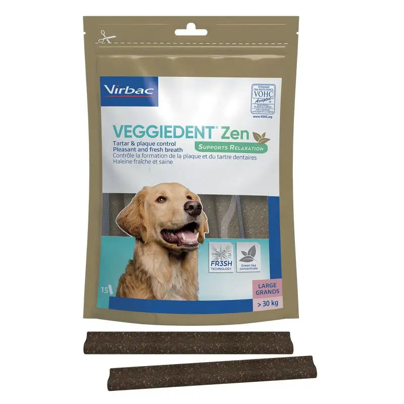 Virbac Veggiedent Zen L, Snack Dentário para Cães de Raça Grande