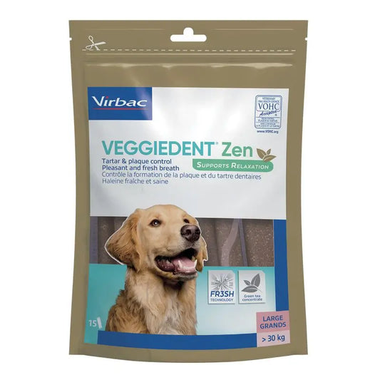 Virbac Veggiedent Zen L, Snack Dentário para Cães de Raça Grande