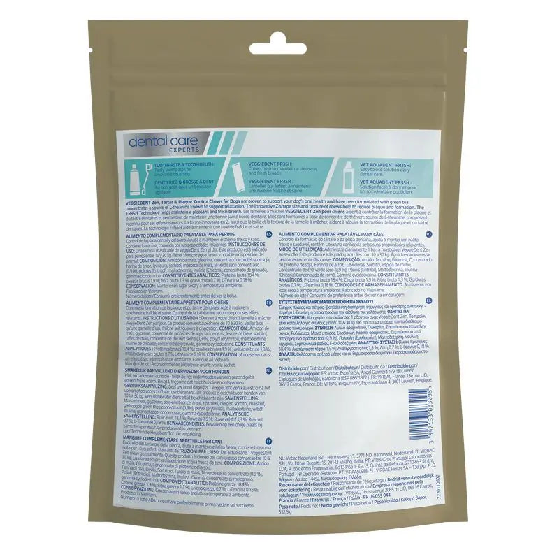 Virbac Veggiedent Zen M, Snack Dentário para Cães de Raça Média