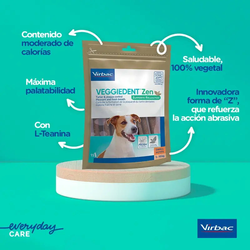 Virbac Veggiedent Zen M, Snack Dentário para Cães de Raça Média