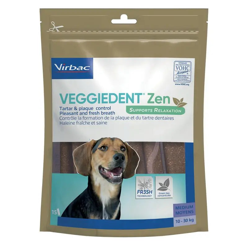 Virbac Veggiedent Zen M, Snack Dentário para Cães de Raça Média