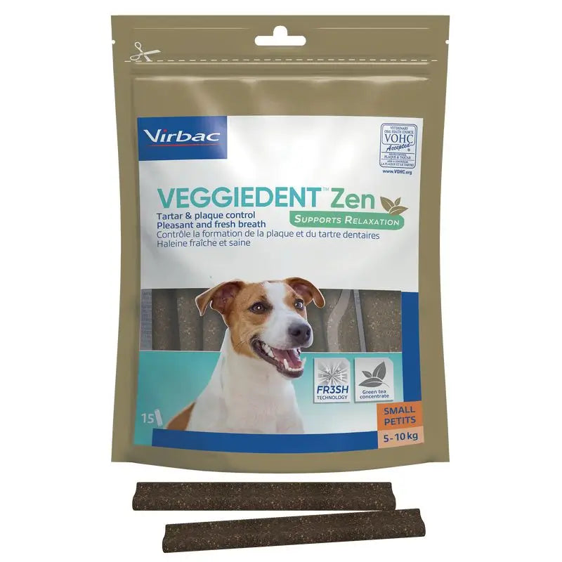Virbac Veggiedent Zen S, Snack Dentário para Cães de Raça Pequena