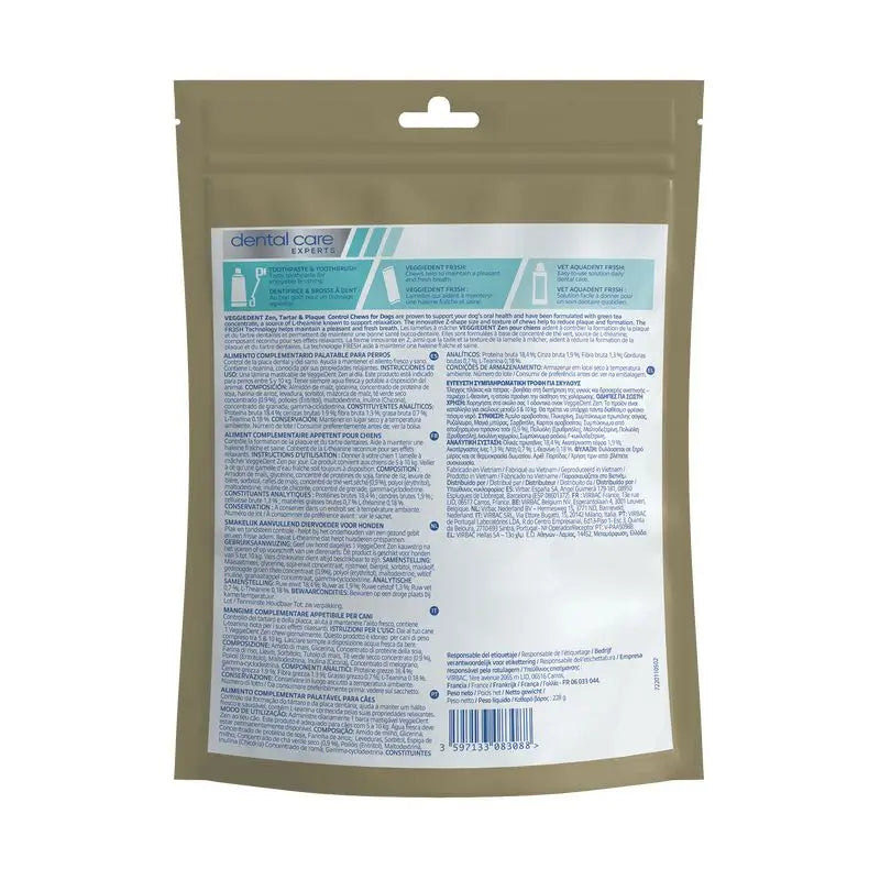 Virbac Veggiedent Zen S, Snack Dentário para Cães de Raça Pequena