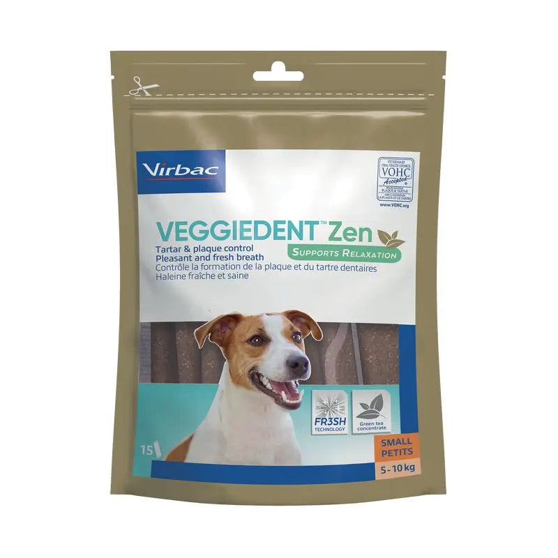 Virbac Veggiedent Zen S, Snack Dentário para Cães de Raça Pequena