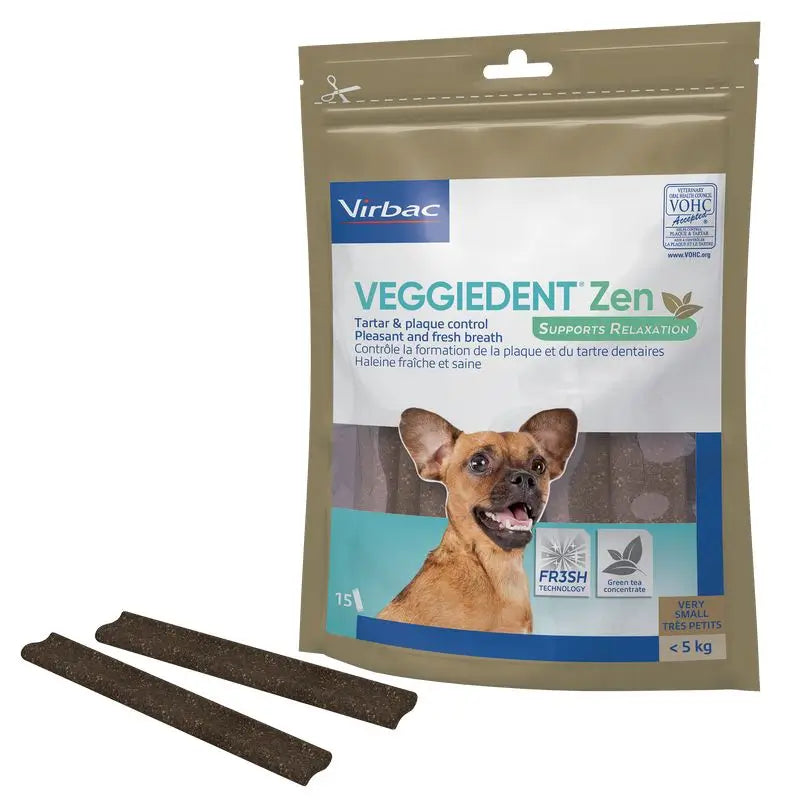 Virbac Veggiedent Zen Xs, snack dentário para cães de raças muito pequenas