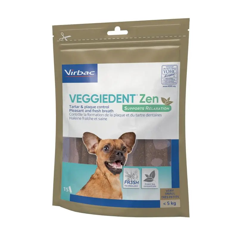 Virbac Veggiedent Zen Xs, snack dentário para cães de raças muito pequenas