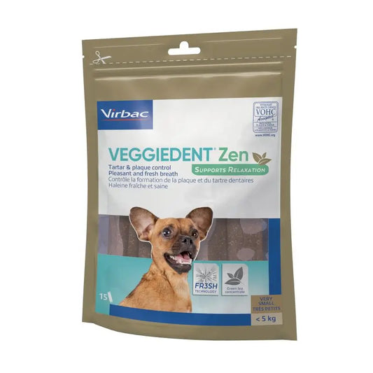 Virbac Veggiedent Zen Xs, snack dentário para cães de raças muito pequenas