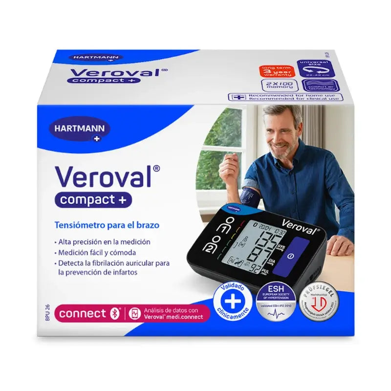 Aparelho de medição da tensão arterial do braço Veroval Compact+, 1 unidade