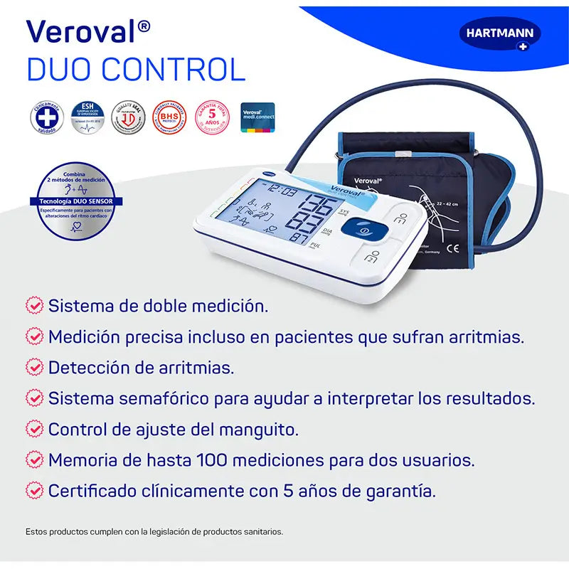 Esfigmomanómetro grande Veroval Duo Control