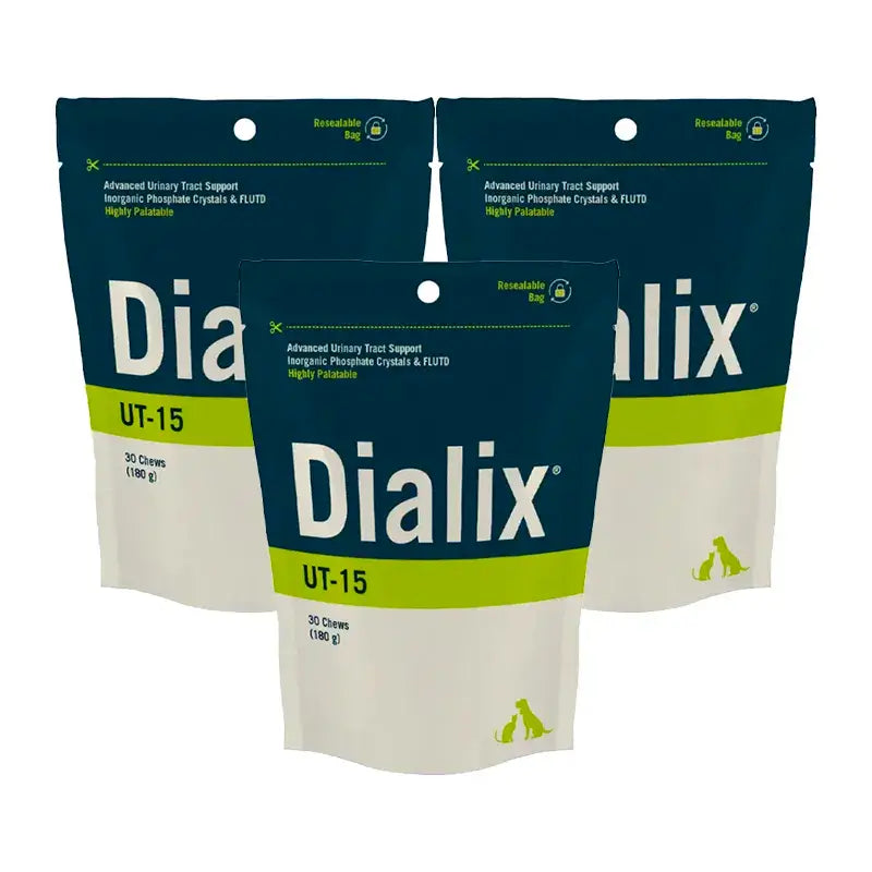 Vetnova Dialix UT-15, embalagem de 3 x 30 pastilhas