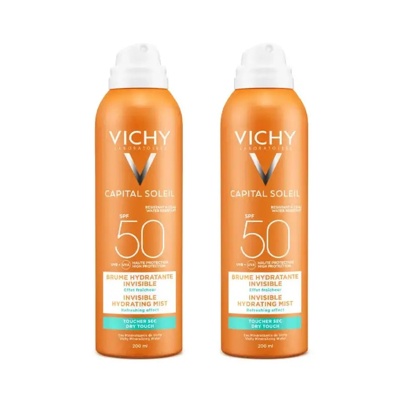 Vichy Capital Soleil Névoa Hidratante Invisível Spf 50, 2X200 Ml