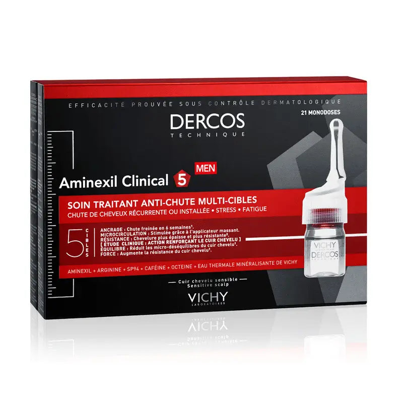 Vichy Dercos Aminexil Clinical 5 Man, 21 Ampolas