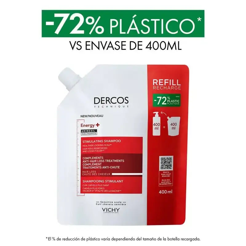 Champô Vichy Dercos Ecorefill Energy+, 400 ml