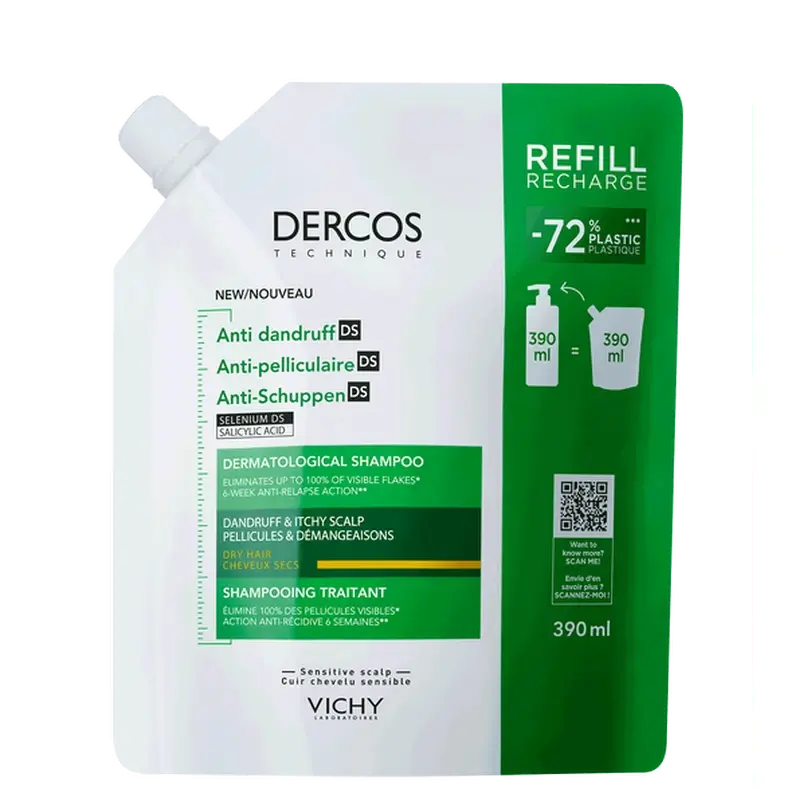 Champô Vichy Dercos Technique Ecorefill Caspa Seca