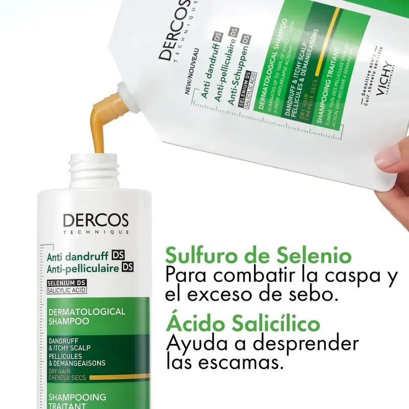 Champô Vichy Dercos Technique Ecorefill Caspa Seca