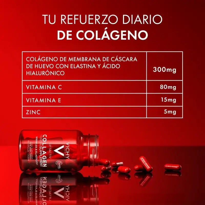 Vichy Liftactiv Colagénio Anti-Envelhecimento com Vitaminas e Minerais, 2X60 Cápsulas