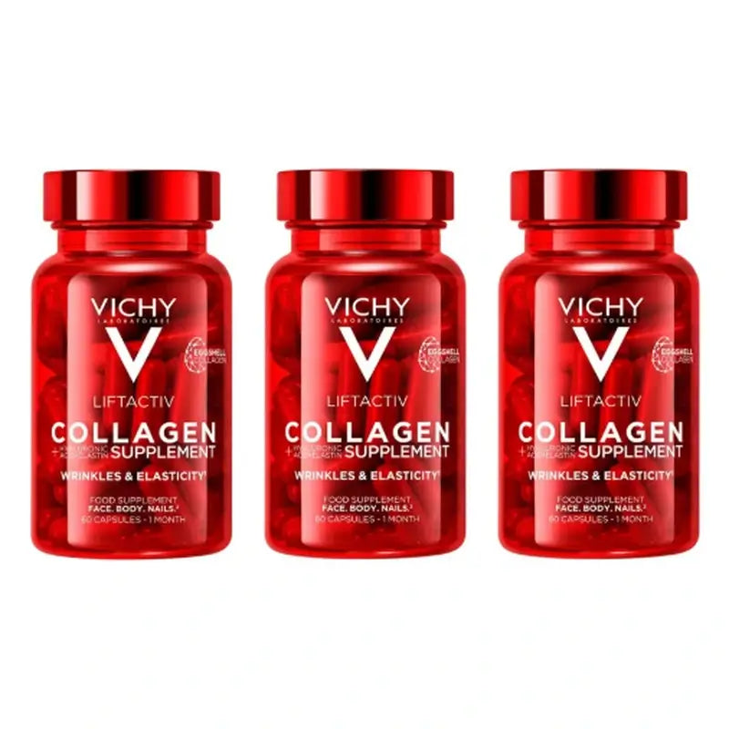 Vichy Liftactiv Colagénio Anti-Envelhecimento com Vitaminas e Minerais, 3X60 Cápsulas