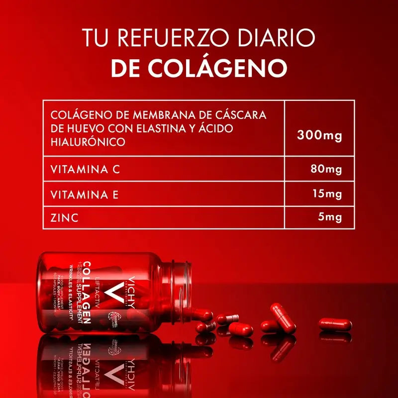 Vichy Liftactiv Colagénio Anti-Envelhecimento com Vitaminas e Minerais, 60 Cápsulas