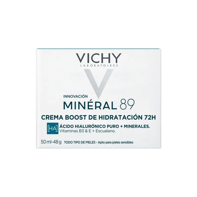 Vichy Minéral 89 Creme Hidratante 72H Light, 50 ml