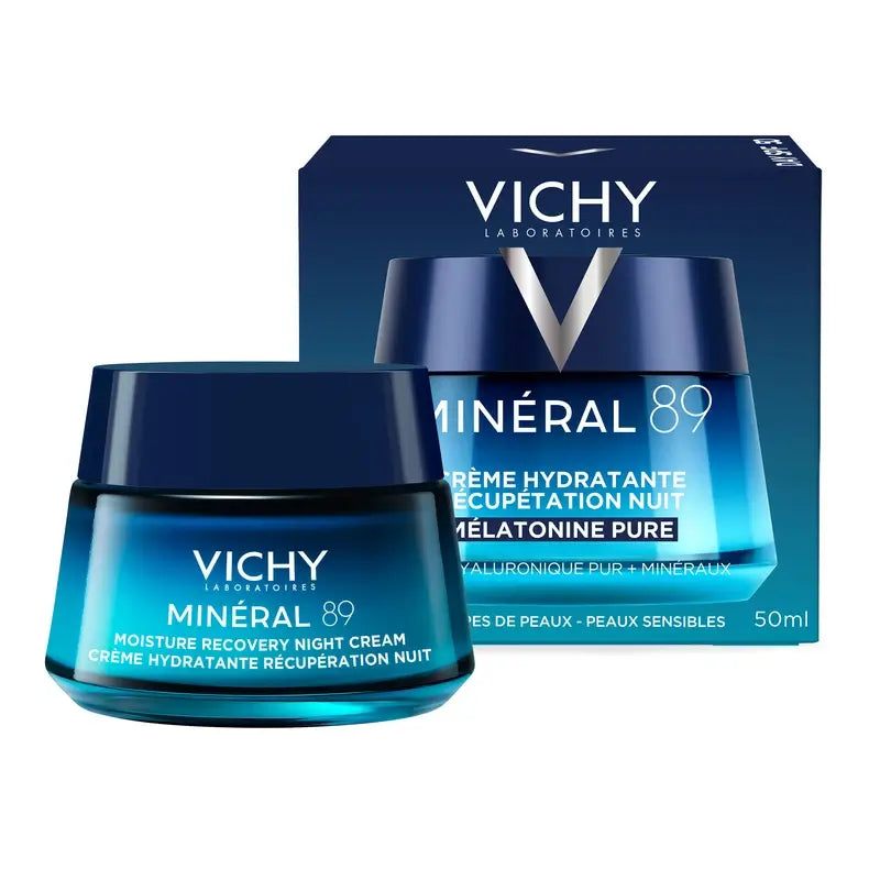 Creme de Noite Vichy Mineral 89 Recuperação Hidratante com Melatonina, 50 ml
