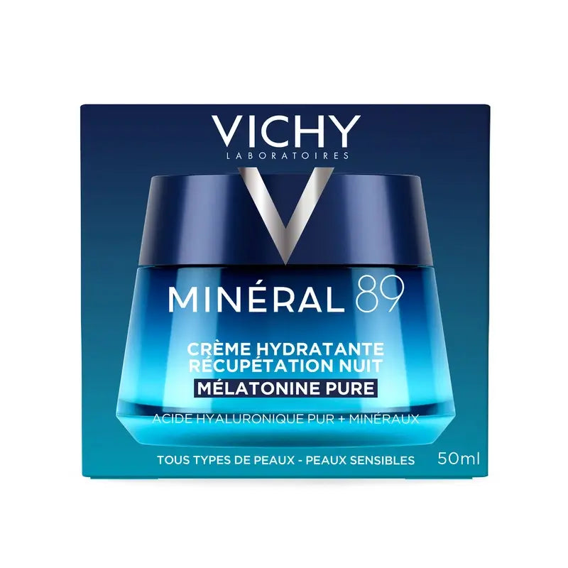Creme de Noite Vichy Mineral 89 Recuperação Hidratante com Melatonina, 50 ml