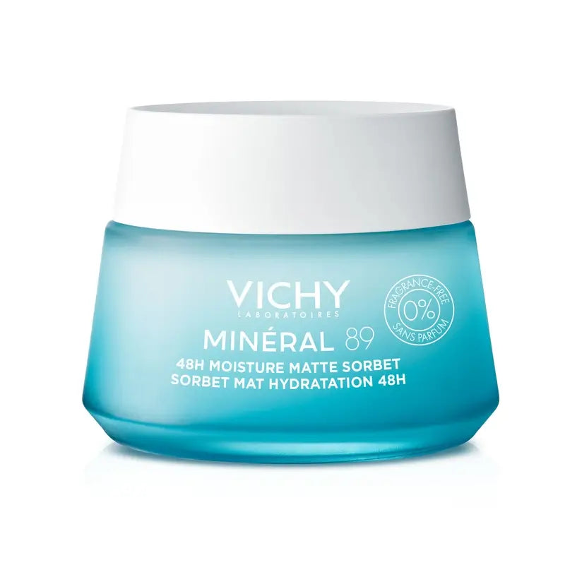 Vichy Mineral 89 Matte Gel Sorbet Hidratante 48H com Ácido Hialurónico , 50 ml
