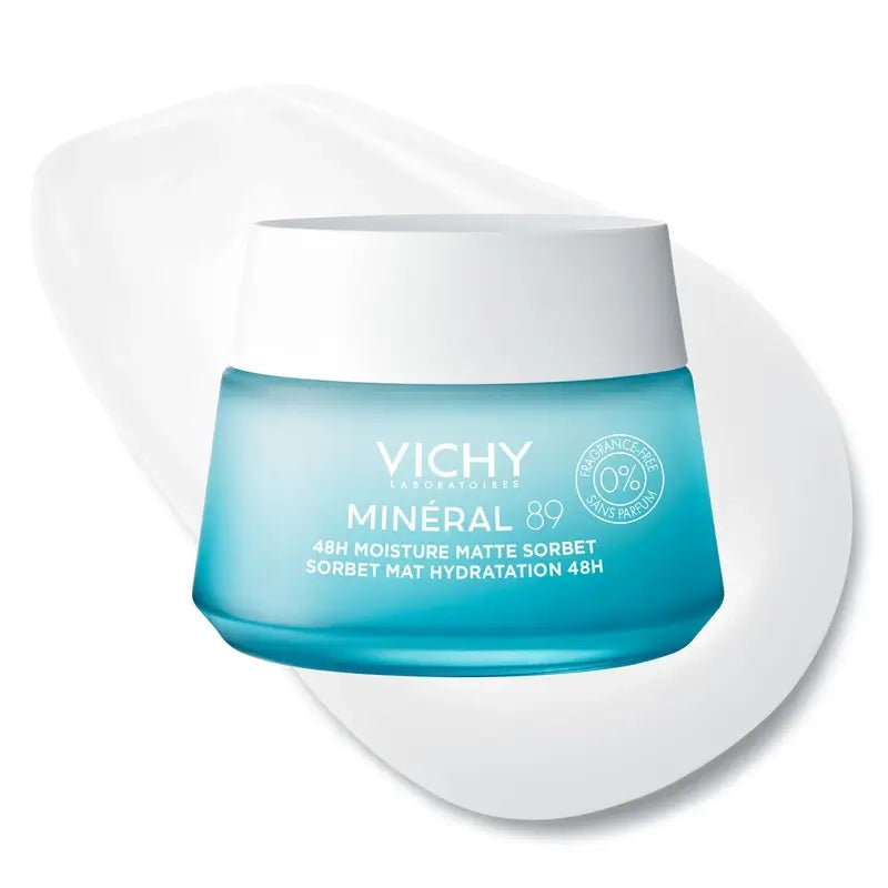 Vichy Mineral 89 Matte Gel Sorbet Hidratante 48H com Ácido Hialurónico , 50 ml