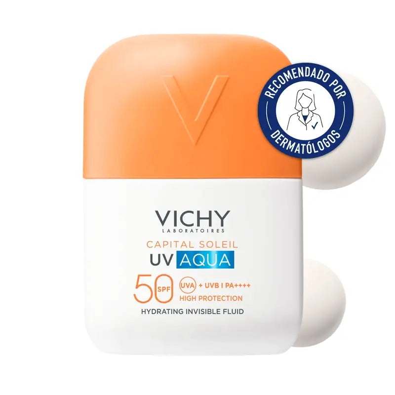 Vichy Solar Uv Aqua Fluido Hidratante Invisível Spf50 , 50 ml