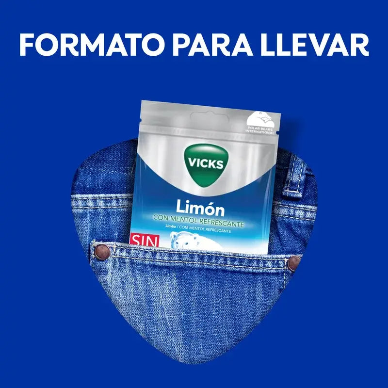 Balas Vicks Limão , 72 gramas