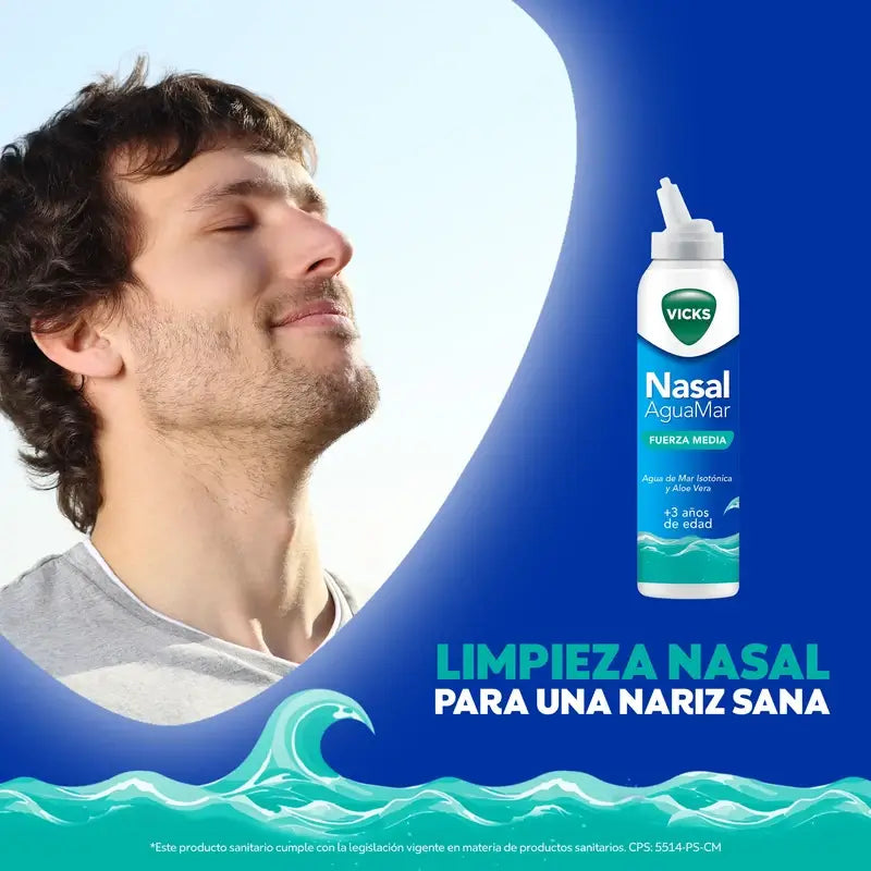Vicks Nasal Esguicho Nasal Força Média , 120 ml