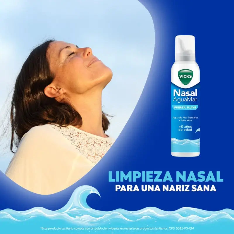Vicks Nasal Esguicho Nasal Força Suave , 120 ml