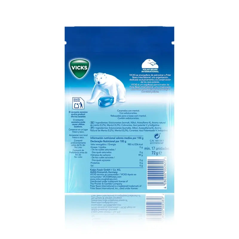 Vicks Vapomentol Sweets 72 gramas