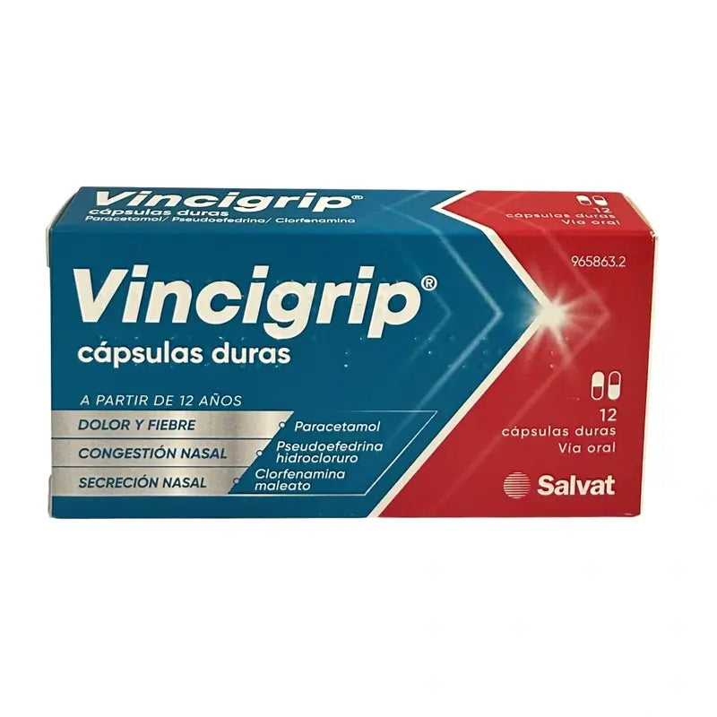 Vincigrip 12 cápsulas duras