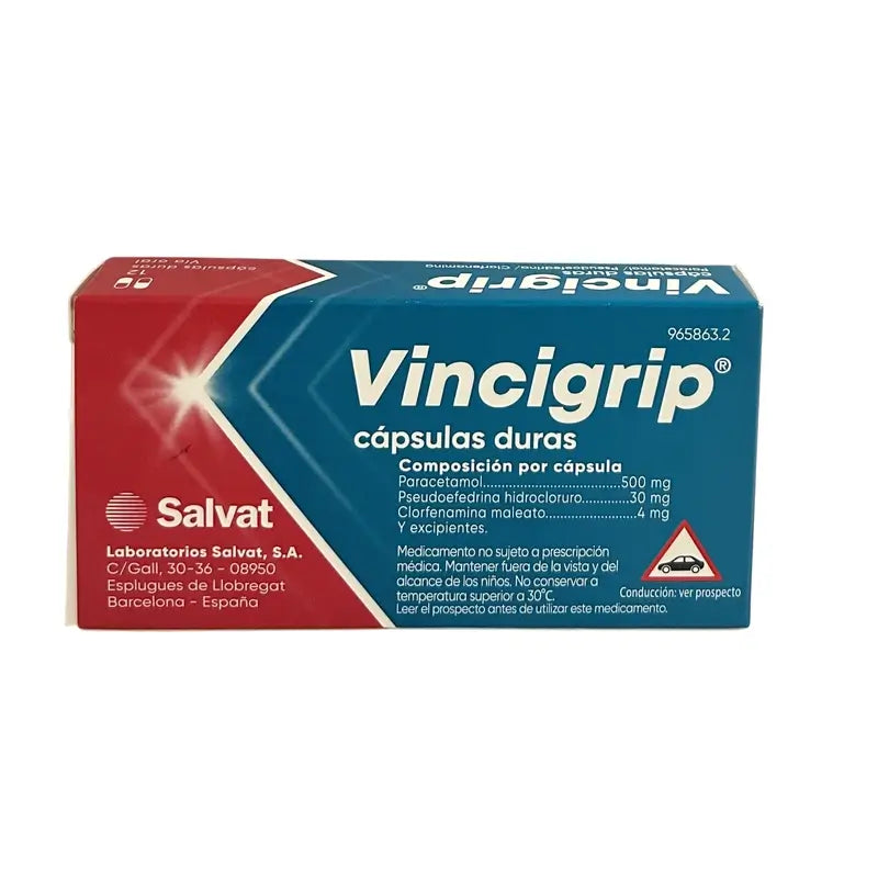 Vincigrip 12 cápsulas duras
