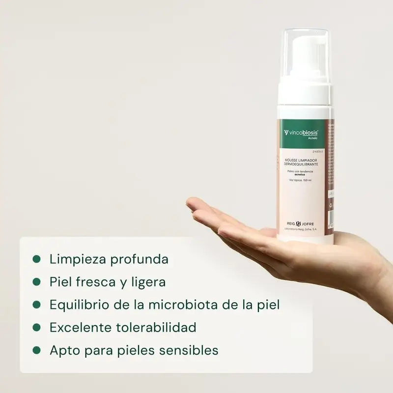 Vincobiosis Mousse de limpeza dermo-equilibrante , 150 ml