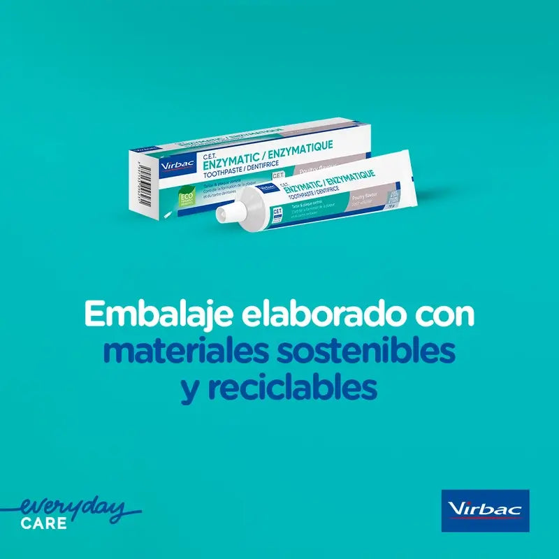 Virbac Cet Kit Escova + Pasta Dentífrica Enzimática 70 gr Para Animais de Estimação