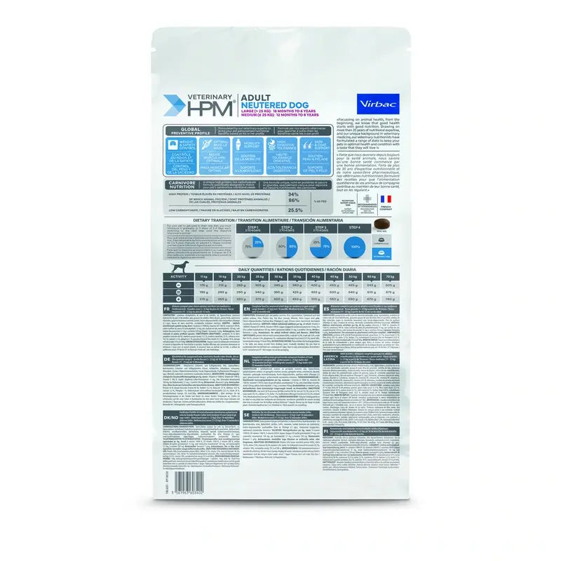 VIRBAC HPM ADULTO CANINO NEUTRO GRANDE MEIO 3 KG