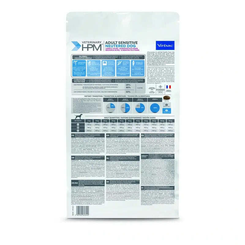 VIRBAC HPM DIGESTA SENSÍVEL AO CANINO CASTROU GRANDE MED. 3KG