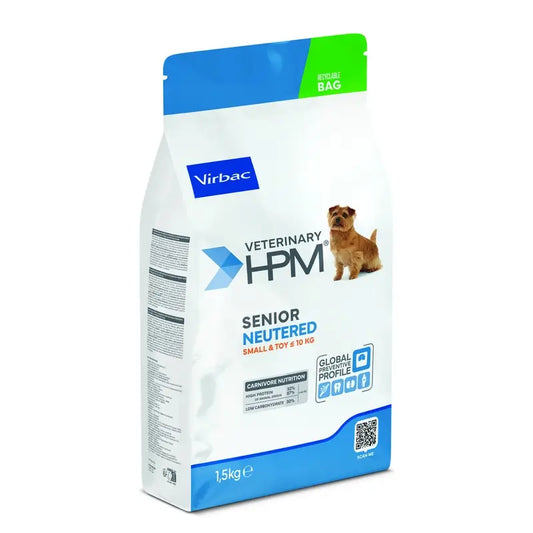 Virbac Hpm Senior Dog Neutered Small & Toy 1,5kg, alimento para cães