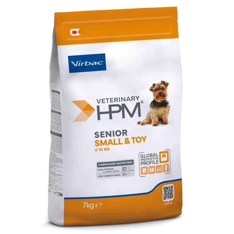 Virbac Hpm Senior Dog Small & Toy 7kg, alimento para cães