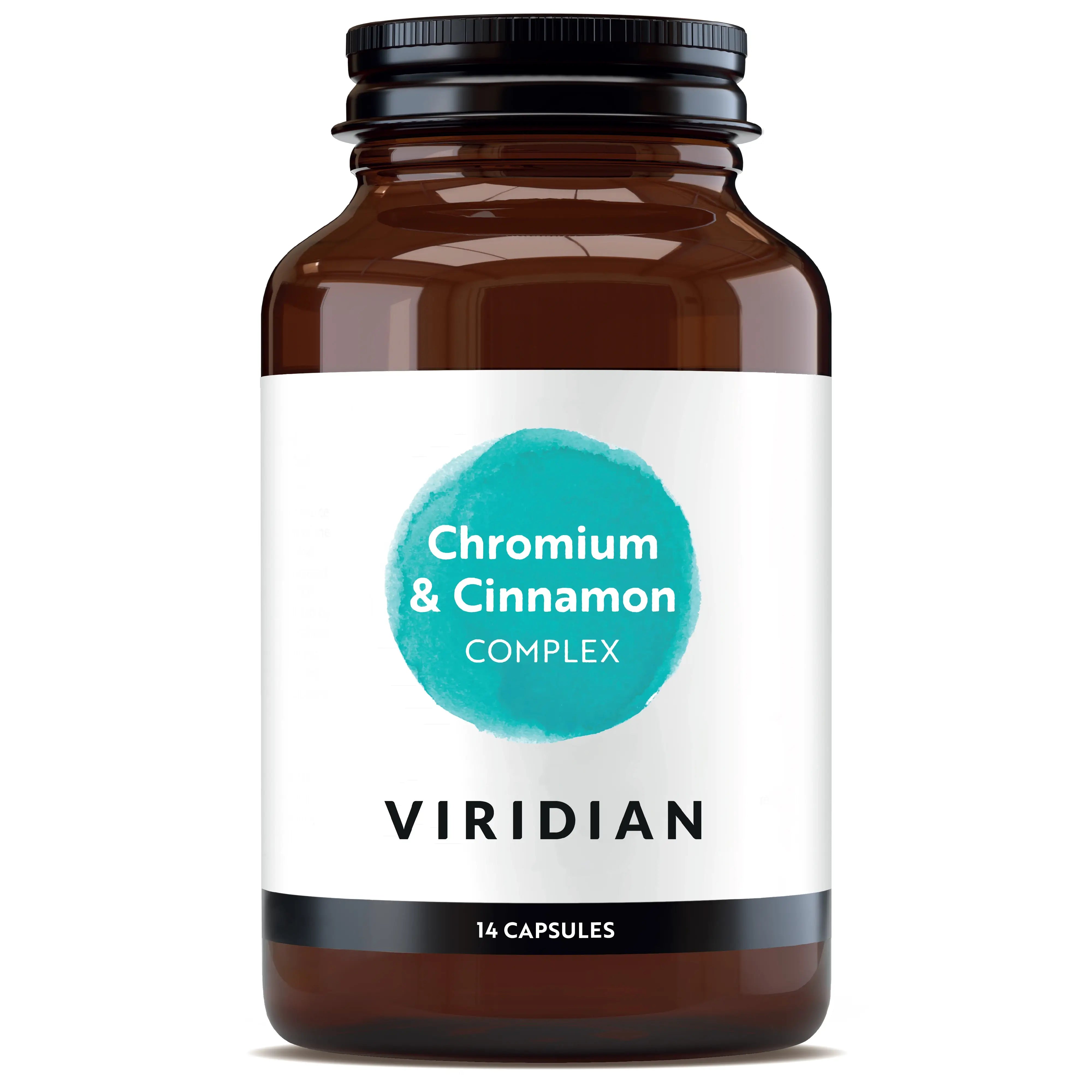 Viridian Chromium & Cinnamon Complex - 14 Veg Caps, 14 Cápsulas