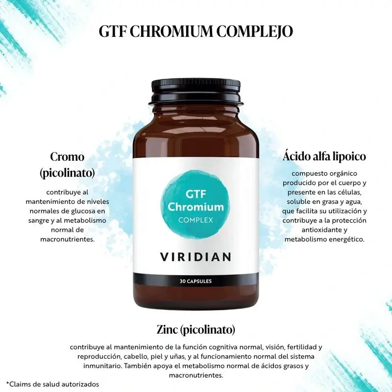 Viridian Gtf Chromium Complex 30Cap.Veg.