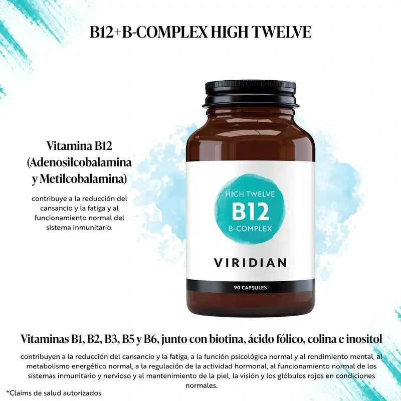 Viridian High Twelve Vit B12 With B Complex 90Cap.Veg.