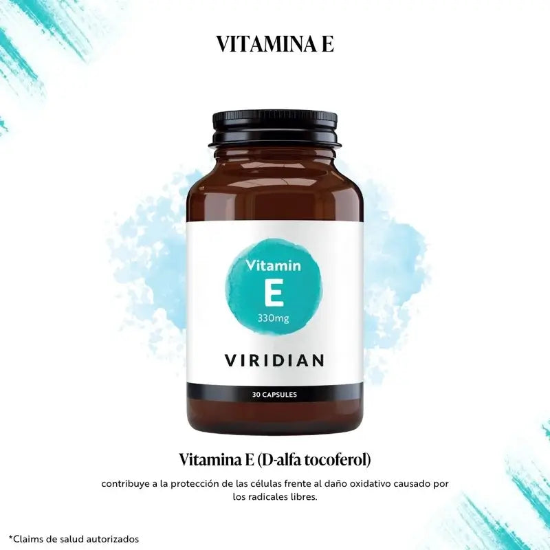 Viridian Vitamin E 330Mg. Natural 30Cap.Veg.