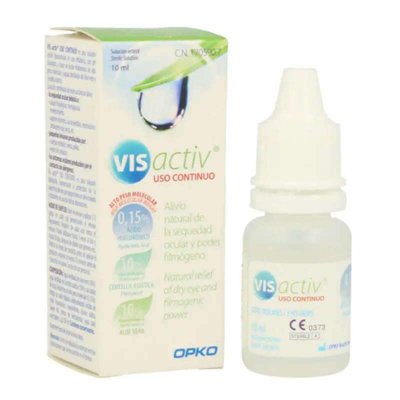 OPKO VISactiv Gotas Oftálmicas Esterilizadas de Uso Contínuo HU 10 Ml