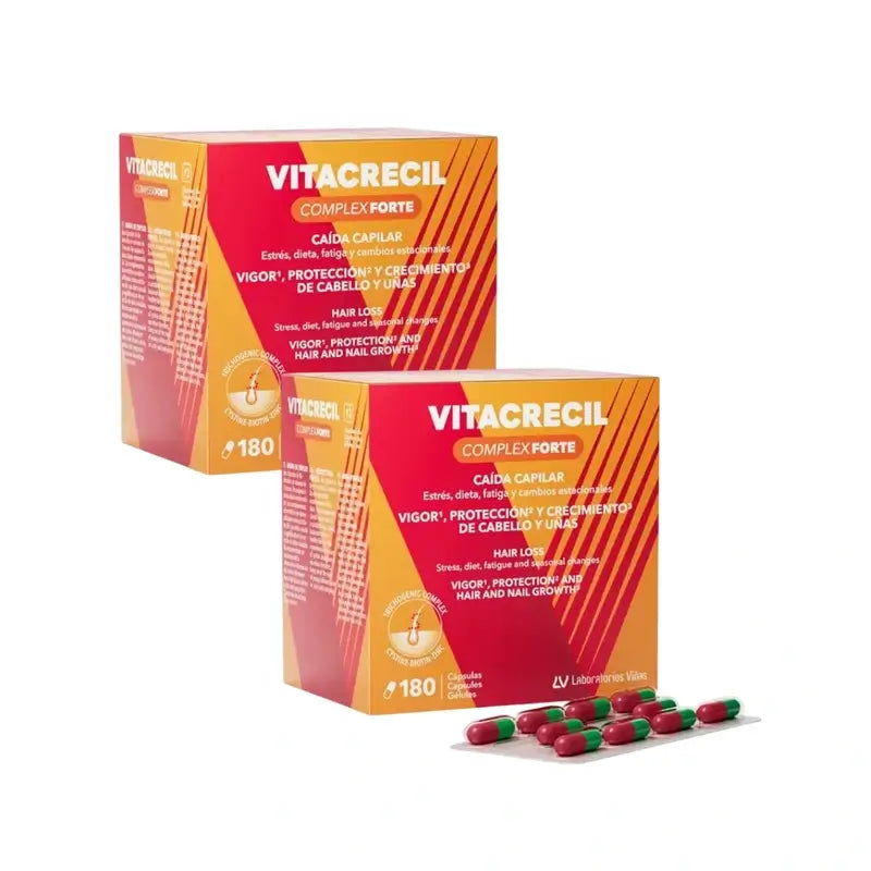 Vitacrecil Complex Forte, Embalagem 2 x 180 cápsulas