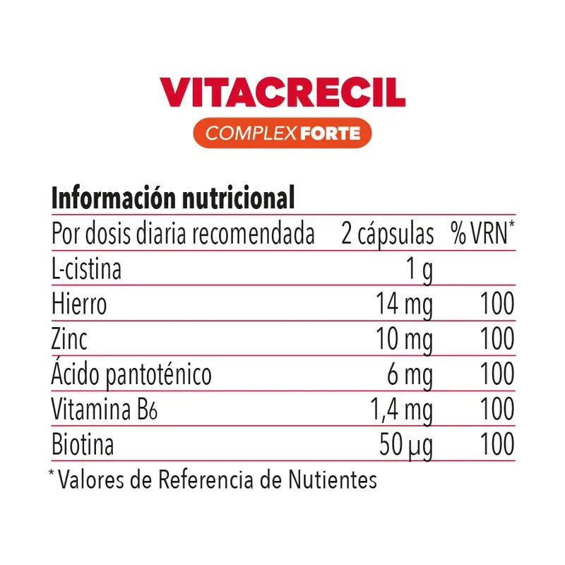 Vitacrecil Complex Forte, Embalagem 2 x 180 cápsulas