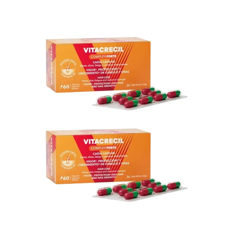 Vitacrecil Complex Forte, Embalagem 2 x 60 Cápsulas