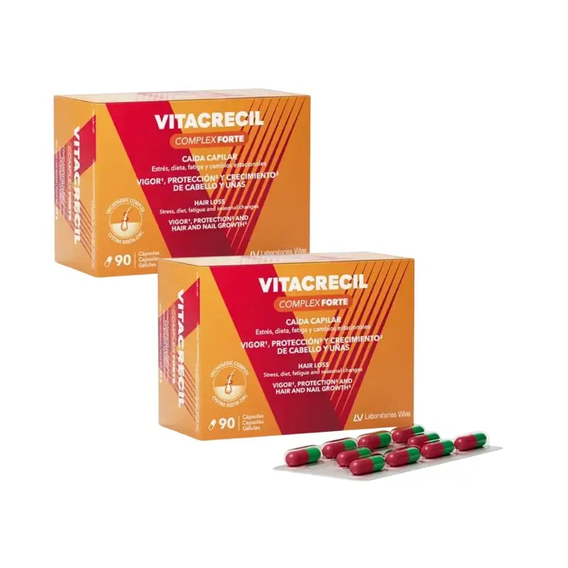 Vitacrecil Complex Forte, Embalagem 2 x 90 cápsulas